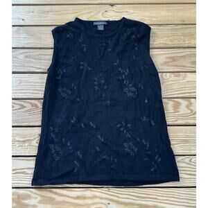 Mendocino Cashmere Sweater Vest Size Large Women’s Black